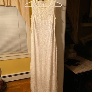 Long cream 2 piece dress